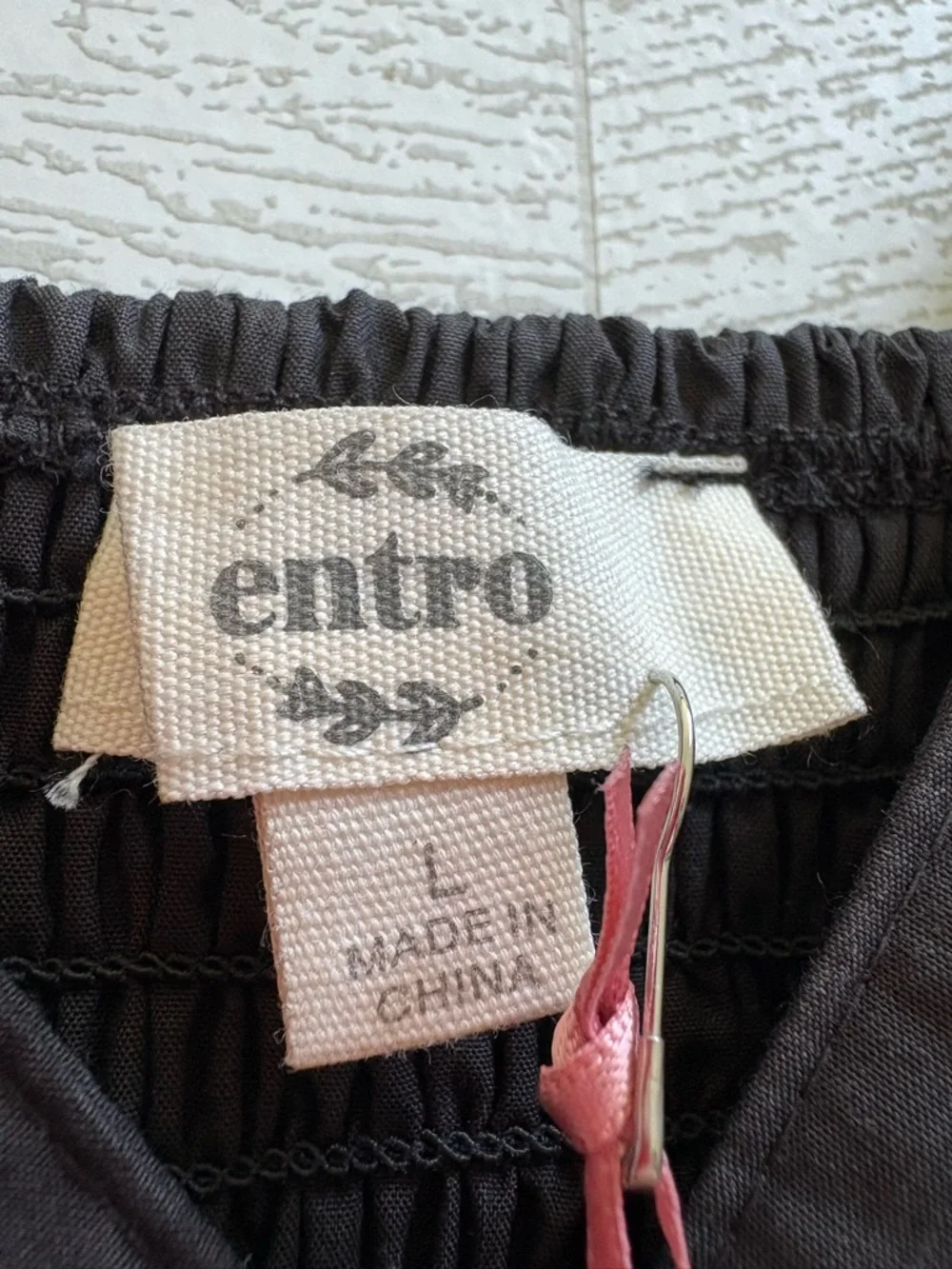 ENTRO Ric Rac Ruffle Mini Dress Black White Size Large NWT - Picture 8 of 15